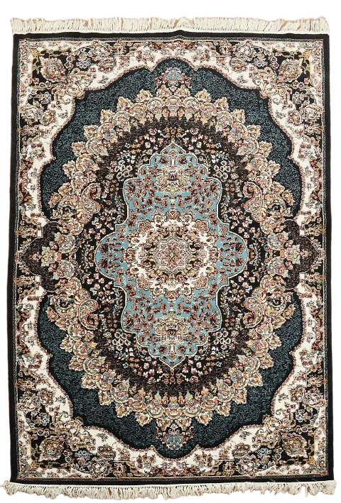 Luxurious Persian-Style Medallion Rug for Living Room Decor 7x10 ft