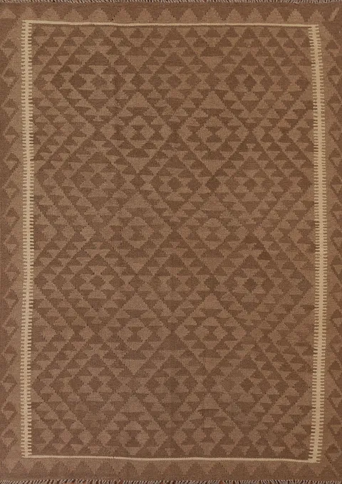 Reversible Wool Kilim Oriental Area Rug 5x7
