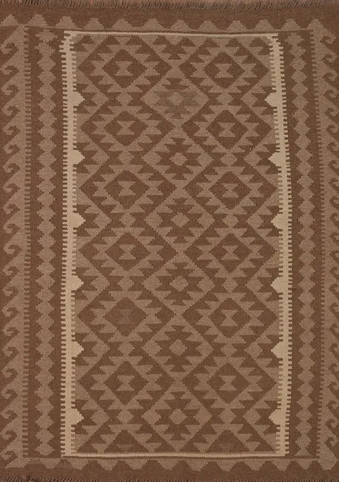 Reversible Wool Kilim Oriental Area Rug 5x7