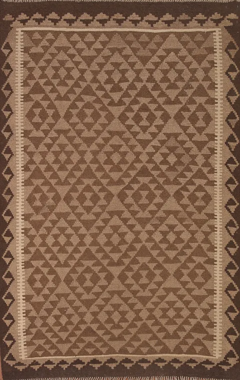 Reversible Wool Kilim Oriental Area Rug 5x7