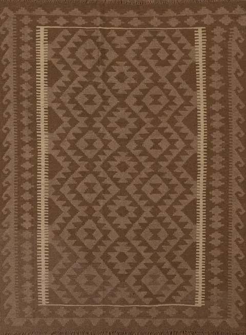 Reversible Wool Kilim Oriental Area Rug 5x6