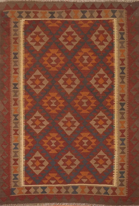 Geometric Kilim Oriental Area Rug 5x6