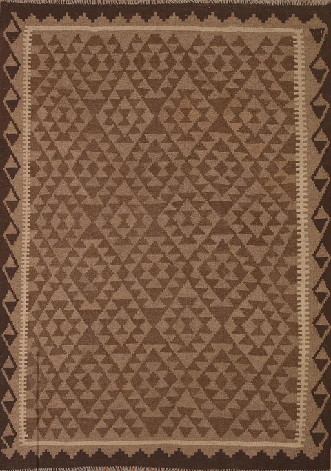 Reversible Wool Kilim Oriental Area Rug 5x7