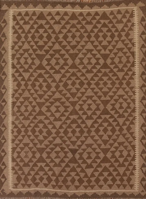 Reversible Wool Kilim Oriental Area Rug 5x7