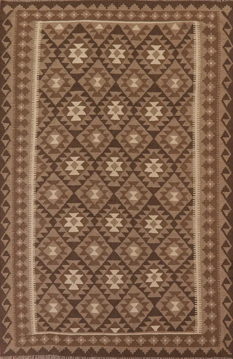 Reversible Wool Kilim Oriental Area Rug 5x8