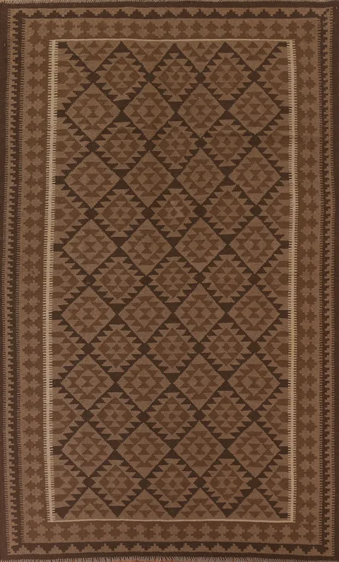Brown Kilim Oriental Area Rug 7x10