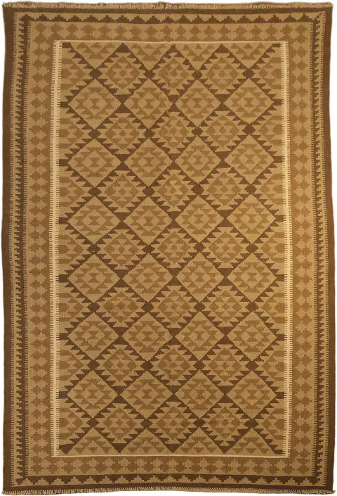 Brown Kilim Oriental Area Rug 7x10