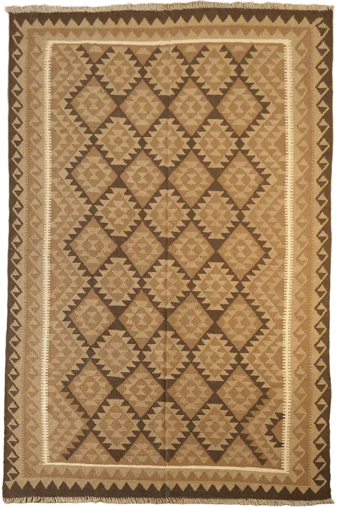 Reversible Wool Kilim Area Rug 7x10
