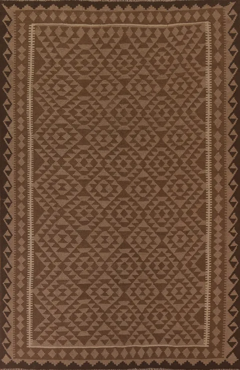 Reversible Wool Kilim Oriental Area Rug 7x9