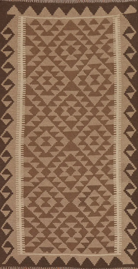 Kilim Reversible Wool Area Rug 3x6