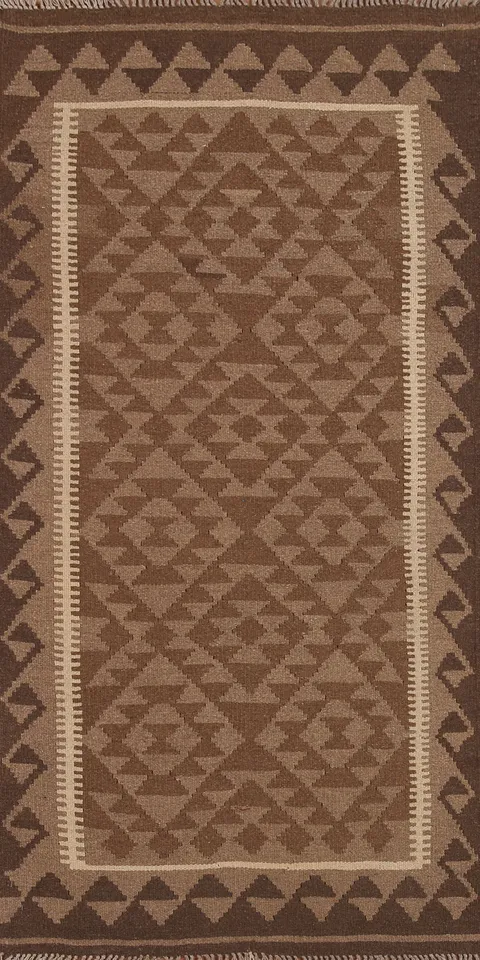 Geometric Kilim Oriental Runner Rug 3x7