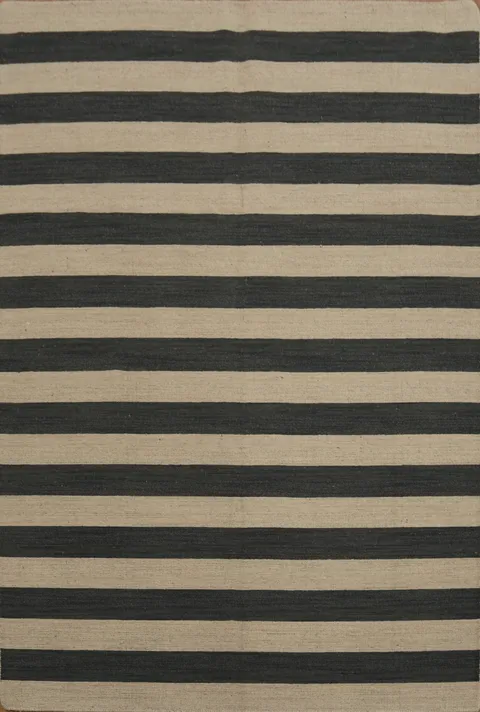 Striped Gabbeh Oriental Area Rug 6x8
