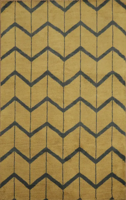 Chevron Moroccan Handmade Area Rug 5x8