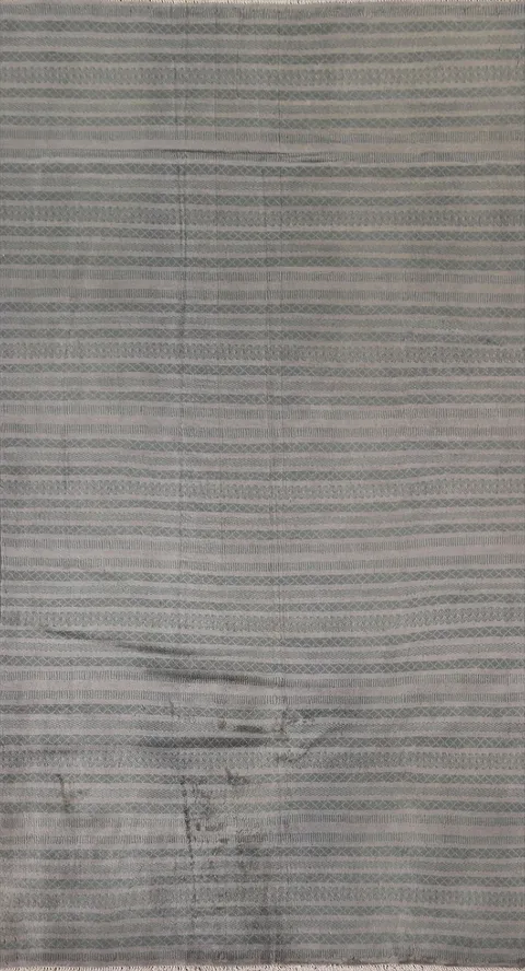 Gray/ Green Gabbeh Kashkoli Oriental Area Rug 4x7