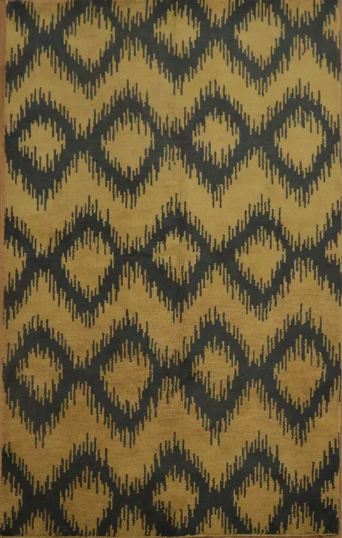 Handmade Trellis Modern  Area Rug 5x8