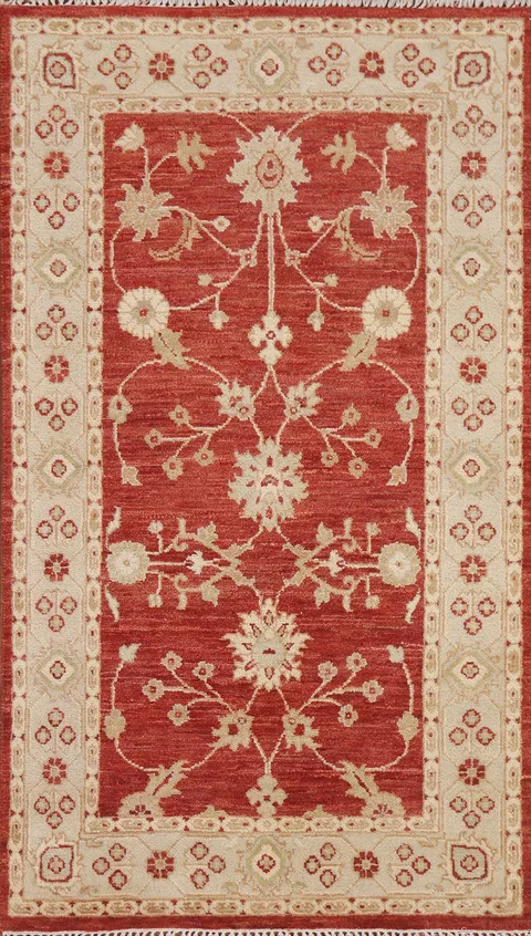 Floral Chobi Peshawar Wool Area Rug 3x5
