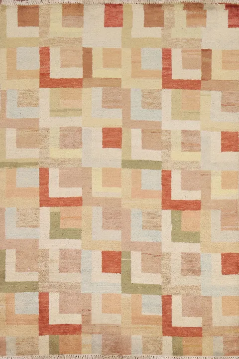 All-Over Gabbeh Geometric Area Rug 4x6
