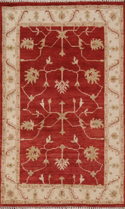Red Chobi Peshawar Oriental Area Rug 3x5
