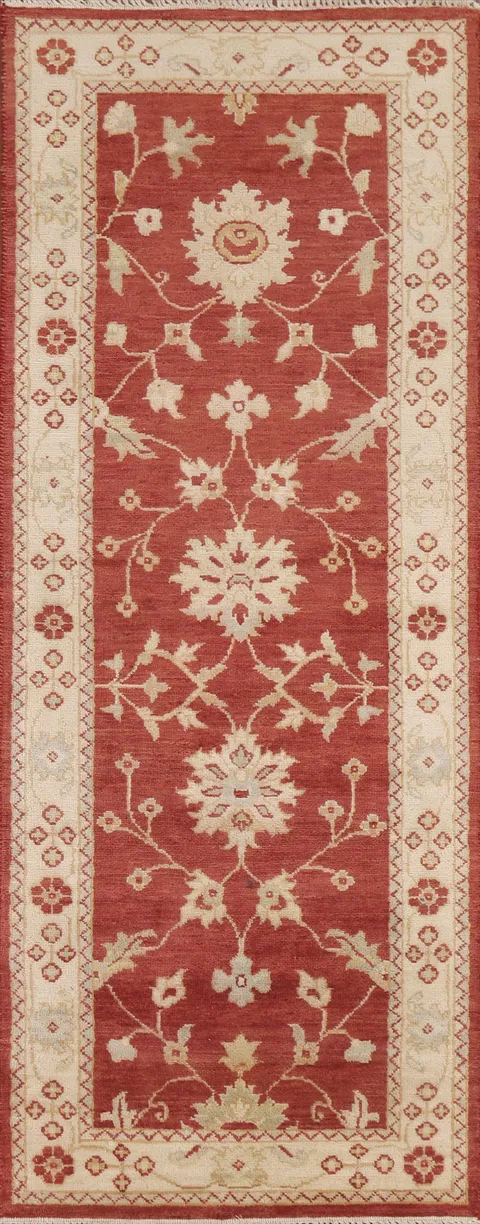 Floral Chobi Peshawar Oriental Runner Rug 2x7