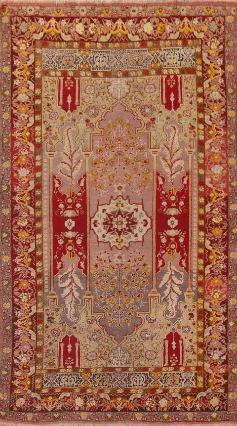 Antique Vegetable Dye Anatolian Persian Area Rug 5x8