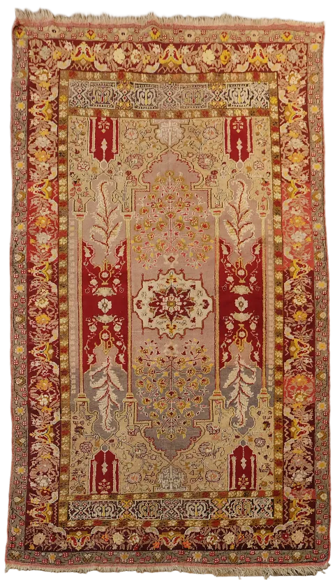 Antique Vegetable Dye Decorative Turkish Rug 5'x8'