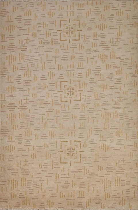 Beige Gabbeh Kashkoli Geometric Area Rug 4x6