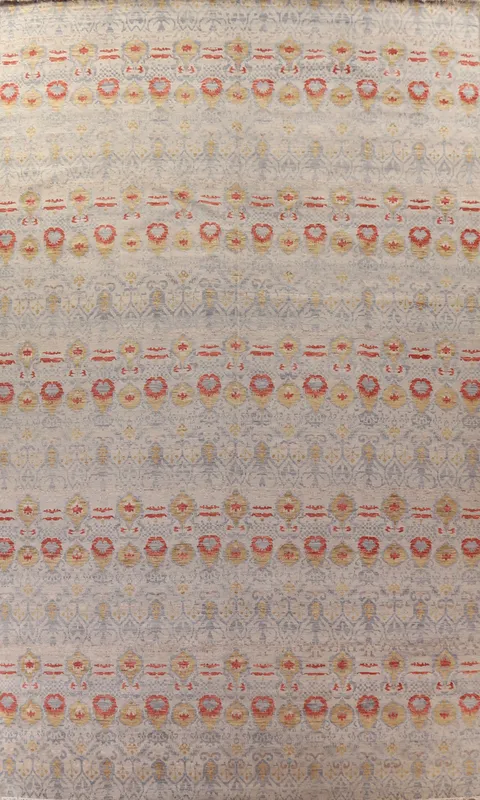 Handmade Wool Ikats Oriental Large Rug 12x18