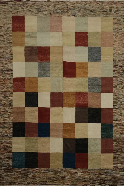 Checkered Gabbeh Oriental Area Rug 8x10