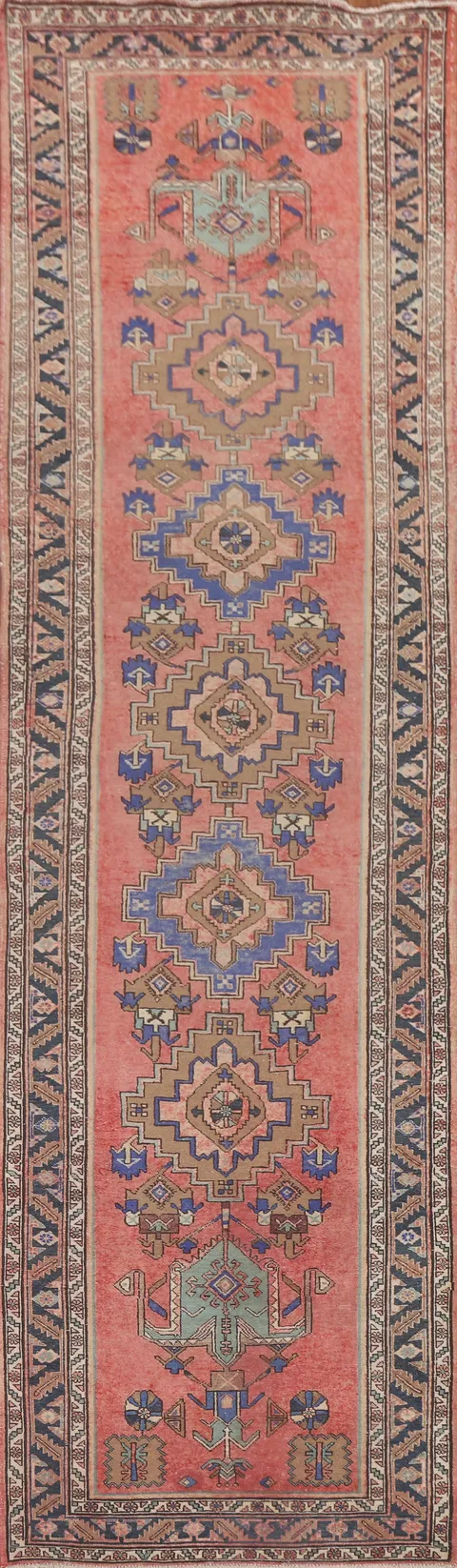 Vegetable Dye Tabriz Persian Runner Rug 4x13
