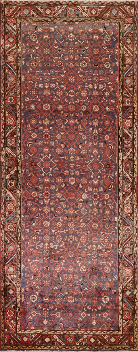 Vintage Mahal Persian Runner Rug 4x10