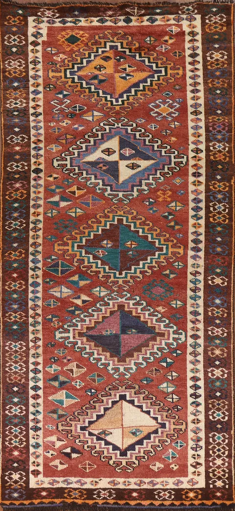Vegetable Dye Lori Persian Runner Rug 4x9