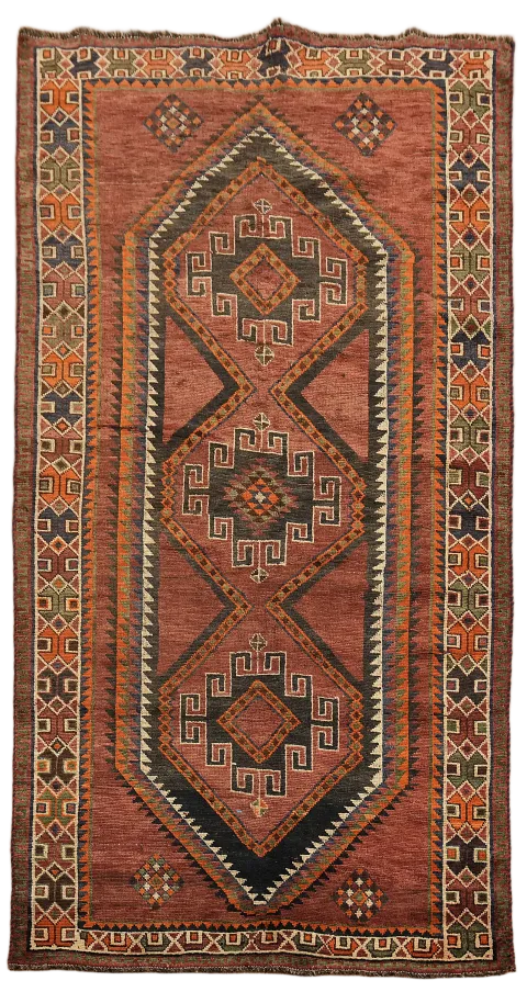Vintage Tribal Red Lori Persian Area Rug 5x9
