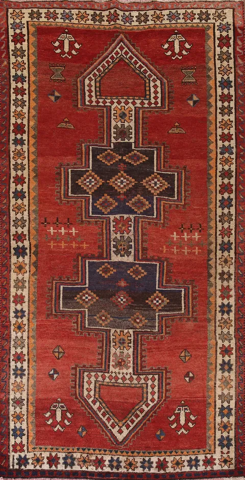 Vintage Red Lori Persian Area Rug 5x9
