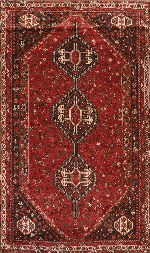 Tribal Red Shiraz Persian Area Rug 7x10