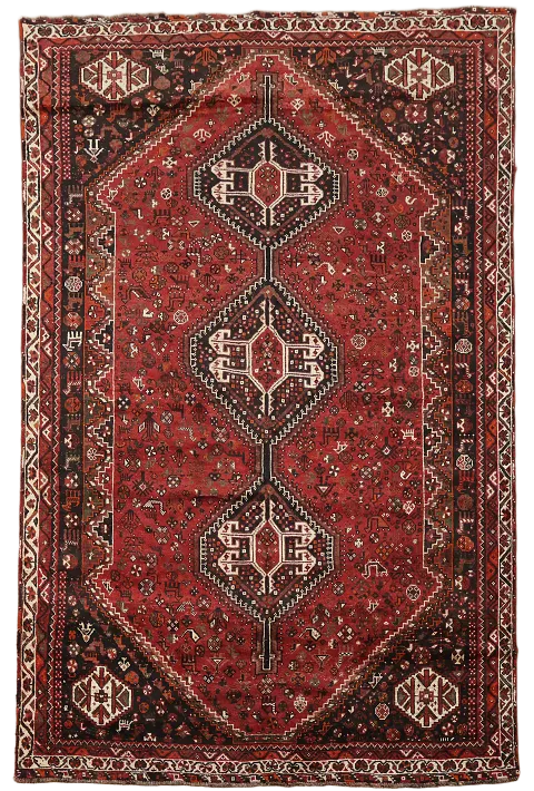 Tribal Red Shiraz Persian Area Rug 7x10