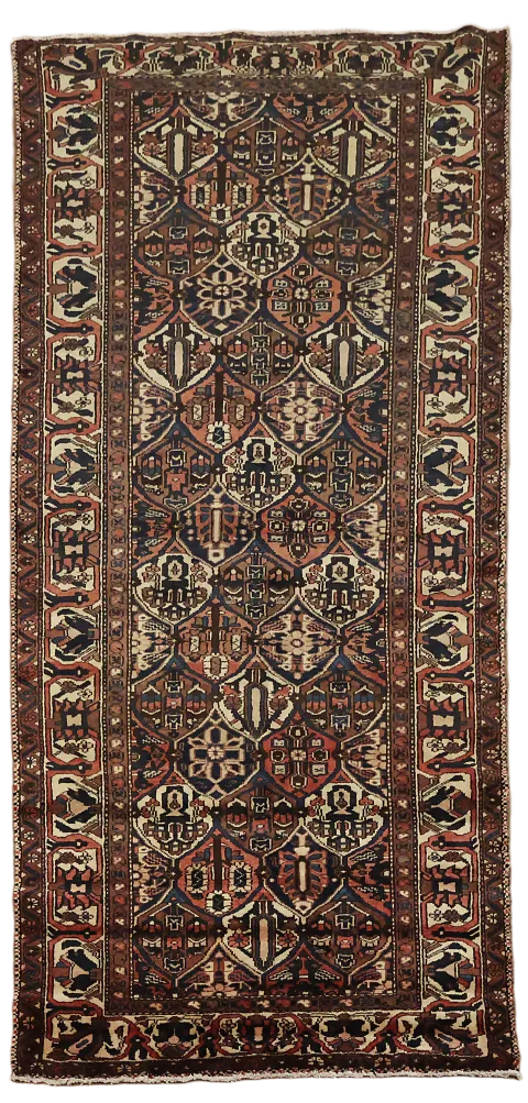 Authentic Traditional Garden Design Bakhtiari Persian Rug 5x10 ft