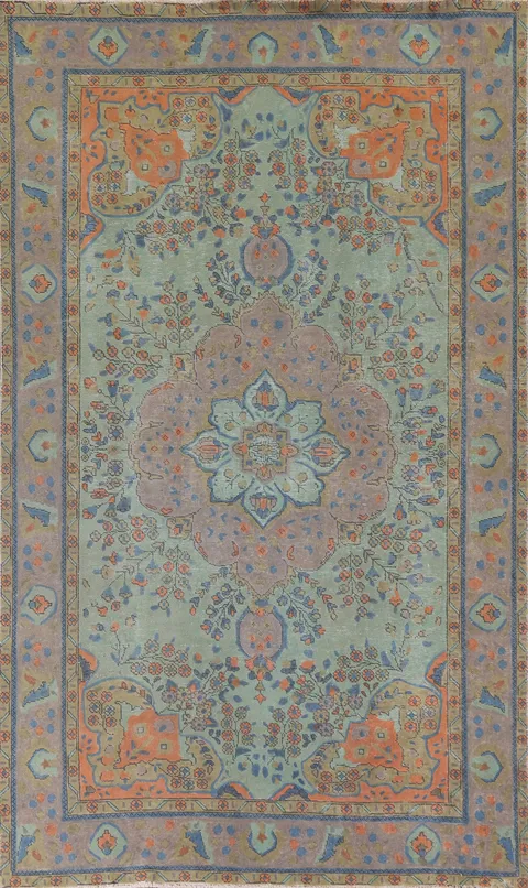 Green Tabriz Persian Area Rug 6x10