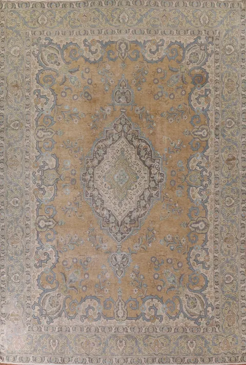 Distressed Tabriz Persian Area Rug 10x13