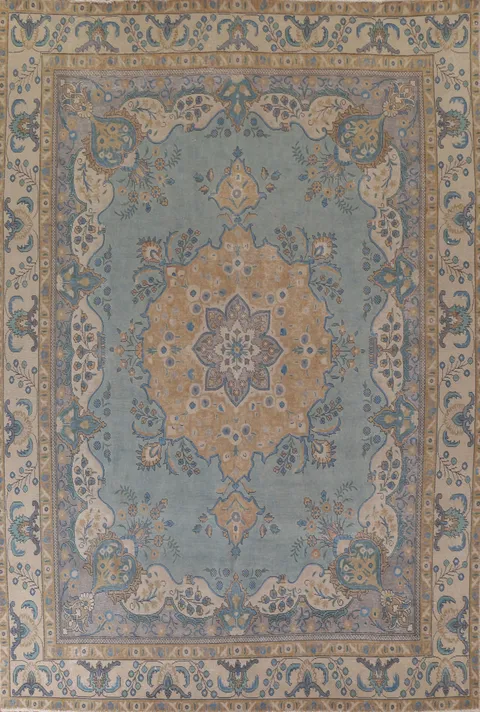Distressed Tabriz Persian Area Rug 10x12