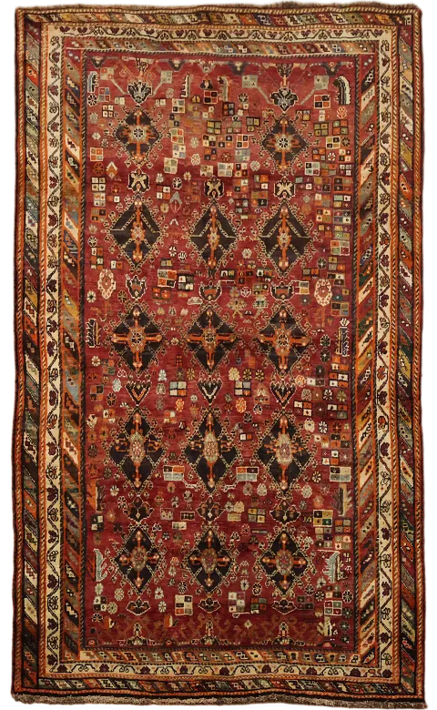 Traditional Handcrafted Rug with Vibrant Colors and Unique Design 5x8