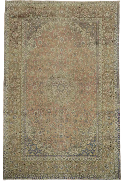 Vintage Charm and Elegance: Luxurious Handmade Persian Rug, 10x13