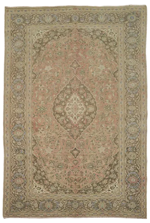 Traditional Kashan Persian Wool Area Rug 7x10