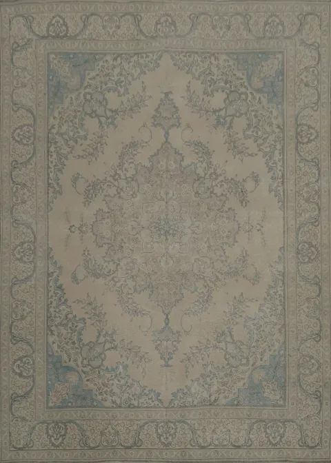 Ornate Classic Background Tabriz Persian Area Rug 10x13