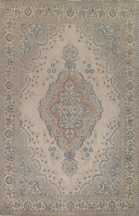 Distressed Tabriz Persian Area Rug 10x13