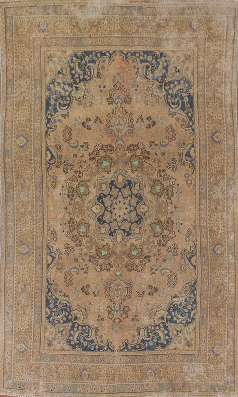 Handmade Mashad Persian Area Rug 6x9