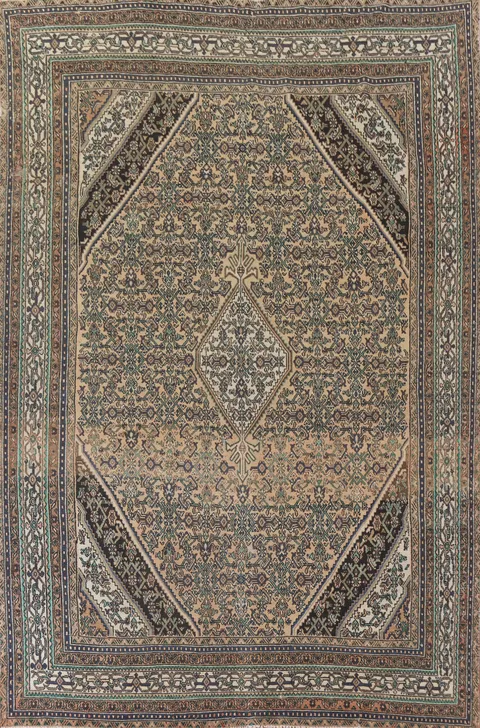 Geometric Hamedan Persian Area Rug 10x13