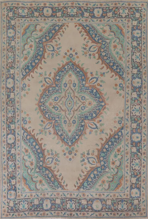 Over-Dyed Wool Tabriz Persian Area Rug 6x9