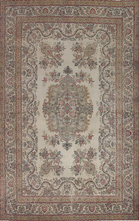 Vintage Tabriz Persian Area Rug 8x12