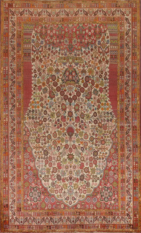Vegetable Dye Kashkoli Shiraz Persian Area Rug 7x11