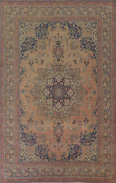 Vintage Mashad Persian Area Rug 8x11